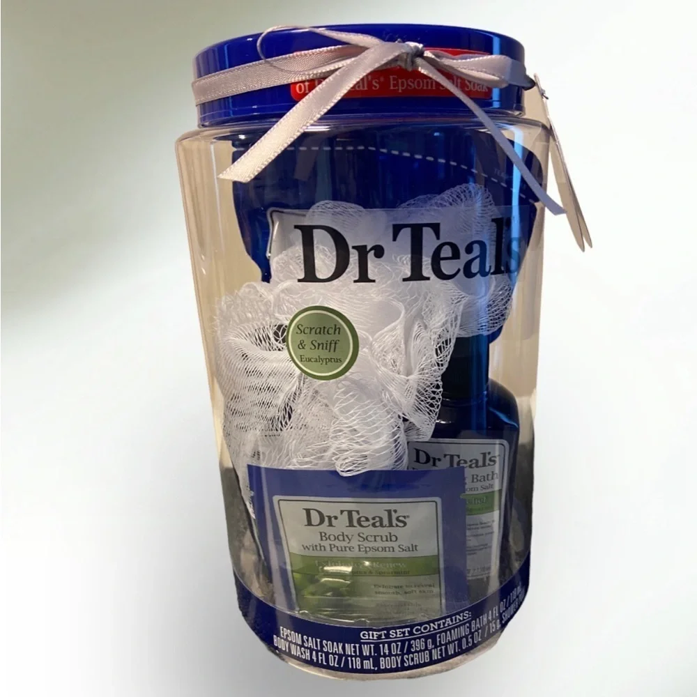 Dr. Teal's Epsom Salt Eucalyptus & Spearmint Regimen Set with Reusable Container